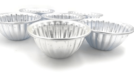 Bakers and Moulders Aluminium Bowl Shape Mini Moulds Baking Mold Cake/Pudding/Jelly Cup for Oven - 6 Pieces - Image 2